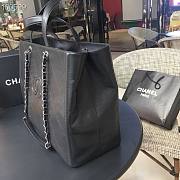 Chanel Quilted Calfskin Large Shopping Tote Bag Black - 4