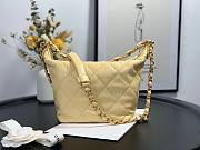 Chanel Crumpled Lambskin Mini Hobo Bag Yellow - 2