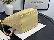 Chanel Crumpled Lambskin Mini Hobo Bag Yellow - 3