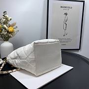 Chanel Crumpled Lambskin Mini Hobo Bag White - 3