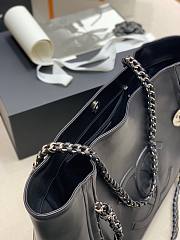 	 Chanel Soft Calfskin Shopping Bag Top Handle Black - 2