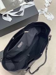 	 Chanel Soft Calfskin Shopping Bag Top Handle Black - 4