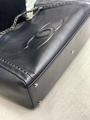 	 Chanel Soft Calfskin Shopping Bag Top Handle Black - 5