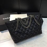 Chanel Dallas Leather Shopping Bag Black - 5
