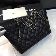 Chanel Dallas Leather Shopping Bag Black - 3