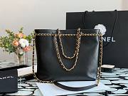Chanel Calfskin Chain Shopping Bag AS2374 Black - 6