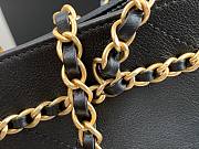 Chanel Calfskin Chain Shopping Bag AS2374 Black - 4