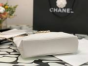 Chanel Calfskin Chain Shopping Bag AS2374 White - 5
