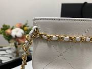 Chanel Calfskin Chain Shopping Bag AS2374 White - 2
