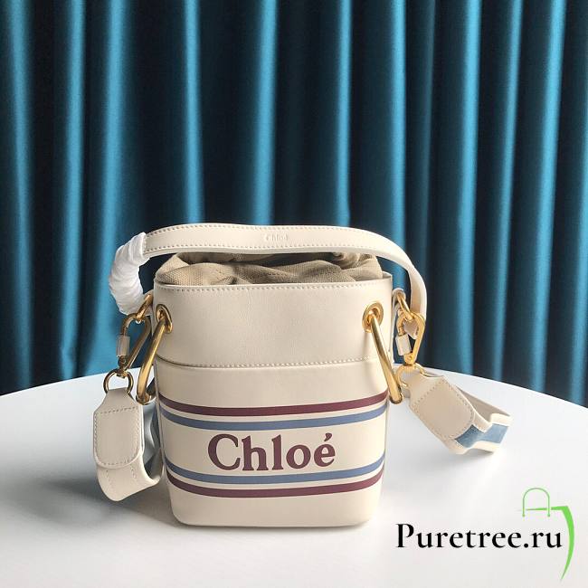 	 Chloe Roy Bucket Bag in White - 1