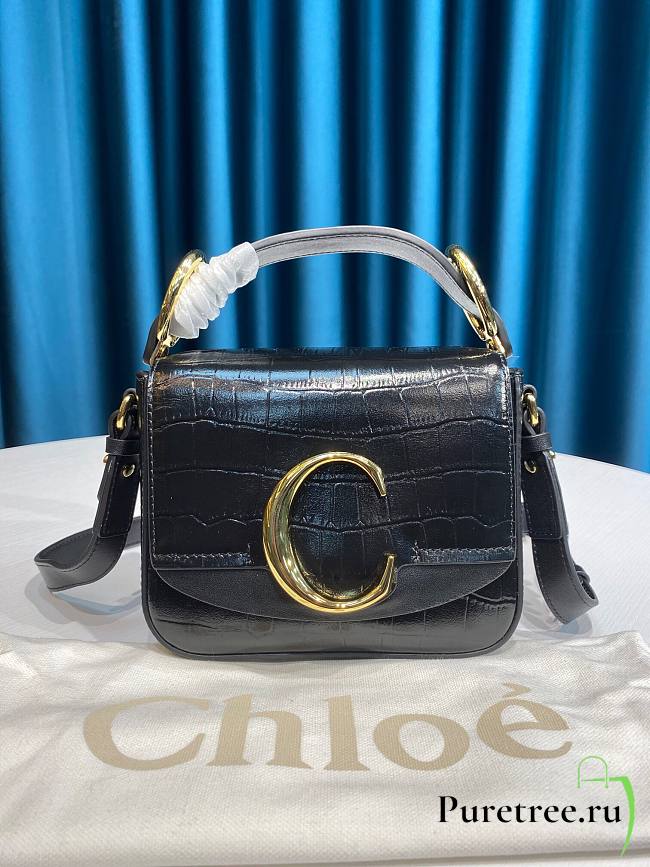 Chloe mini C bag in black - 1