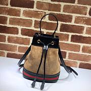 Gucci Ophidia bucket bag in brown leather - 1