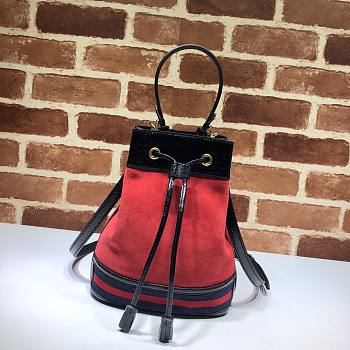 Gucci Ophidia bucket bag in red leather