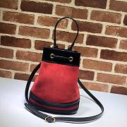 Gucci Ophidia bucket bag in red leather - 3