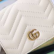 Gucci GG Marmont card case wallet in white  - 3