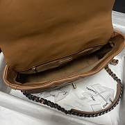 Chanel 19 Medium Handbag Lambskin Brown AS1160 - 4