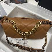 Chanel 19 Medium Handbag Lambskin Brown AS1160 - 2