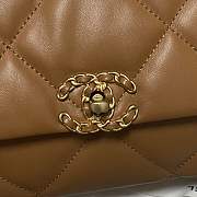 Chanel 19 Medium Handbag Lambskin Brown AS1160 - 3