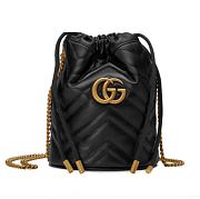 Gucci GG Marmont mini bucket leather bag - 1