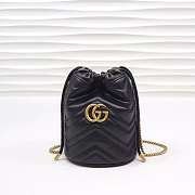 Gucci GG Marmont mini bucket leather bag - 3