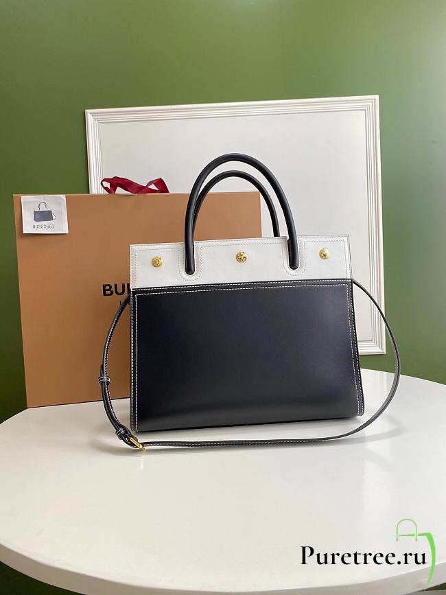Burberry Leather Title Tote Bag - 1