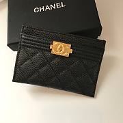 Chanel card holder in gold hardware - 1