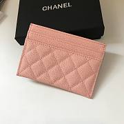 Chanel pink card holder gold hardware - 6