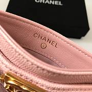 Chanel pink card holder gold hardware - 5