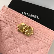 Chanel pink card holder gold hardware - 4