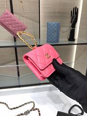 Chanel Lambskin Card Holder Pink AP2397 - 4