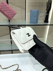 Chanel Lambskin Card Holder White AP2397 - 6