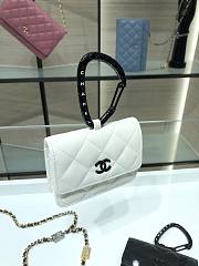 Chanel Lambskin Card Holder White AP2397 - 5