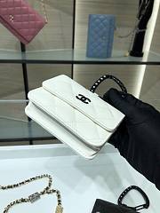 Chanel Lambskin Card Holder White AP2397 - 2