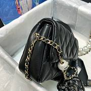Chanel pearl chain flap bag - 6