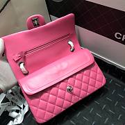 Chanel lambskin leather flap bag gold/pink 25cm - 5
