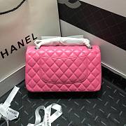 Chanel lambskin leather flap bag gold/pink 25cm - 4