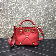 VALENTINO | Roman Stud Red Bag 520 In Nappa - 20×9×15cm - 1