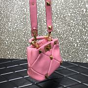 VALENTINO | Roman Stud Pink Bag 520 In Nappa - 20×9×15cm - 4