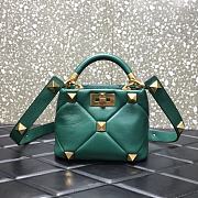 VALENTINO | Roman Stud Green Bag 520 In Nappa - 20×9×15cm - 1