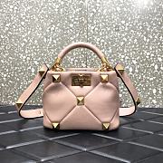 VALENTINO | Roman Stud Rose Cannelle Bag 520 In Nappa - 20×9×15cm - 1