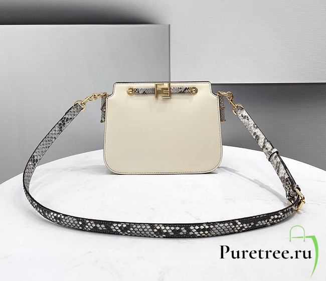 Fendi | TOUCH White Python leather bag - 8BT349 - 26.5 x 10 x 19cm - 1