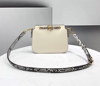 Fendi | TOUCH White Python leather bag - 8BT349 - 26.5 x 10 x 19cm