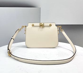 Fendi | TOUCH White leather bag - 8BT349 - 26.5 x 10 x 19cm