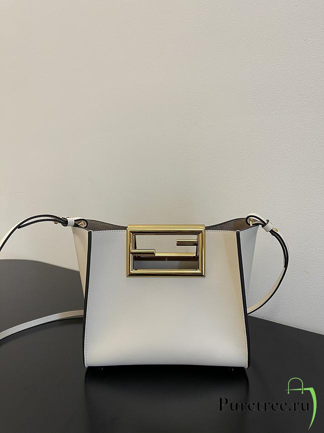 Fendi | Way Small White Shoulder Bag - 8BS054 - 20x9x17cm - 1