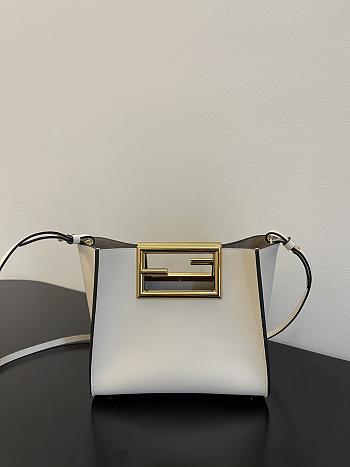 Fendi | Way Small White Shoulder Bag - 8BS054 - 20x9x17cm