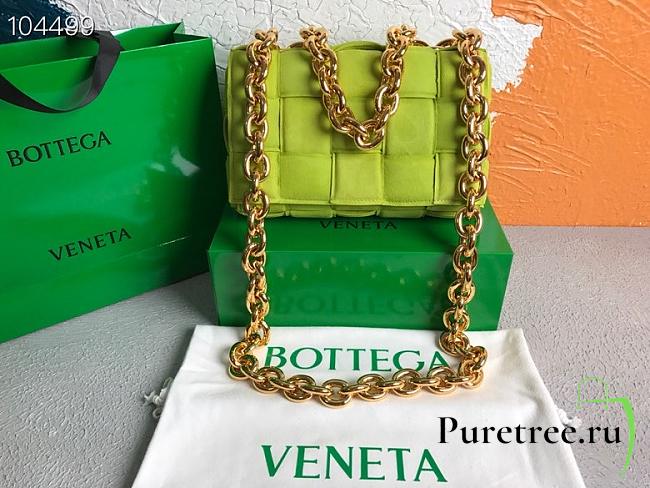 Bottega Veneta Chain Cassette Velvet Green | 631421 - 1