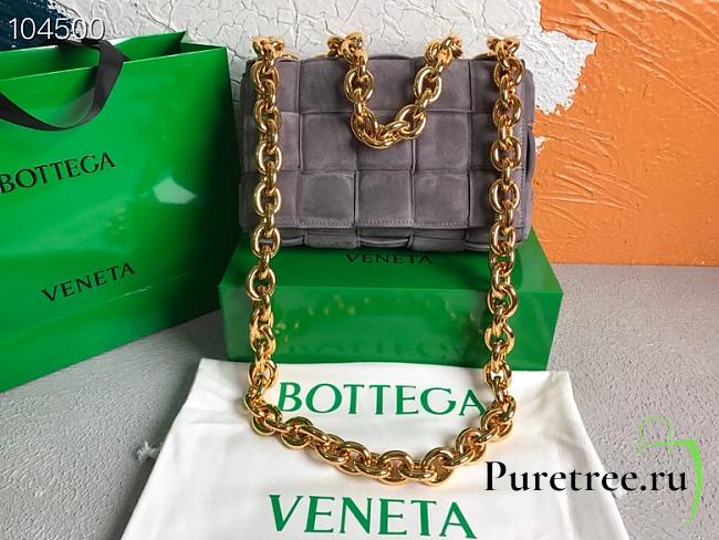 Bottega Veneta Chain Cassette Velvet Deep Grey | 631421 - 1