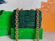 Bottega Veneta Chain Cassette Velvet Dark Green | 631421 - 3