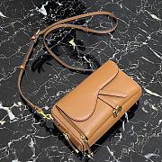 DIOR | Double Saddle Pouch Brown - S5668C - 19 x 10.5 x 5 cm - 4
