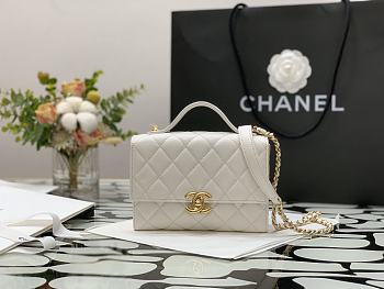 Chanel | Mini Flap bag White Gold Metal - AS2796 - 12.5 × 17.5 × 5.5 cm